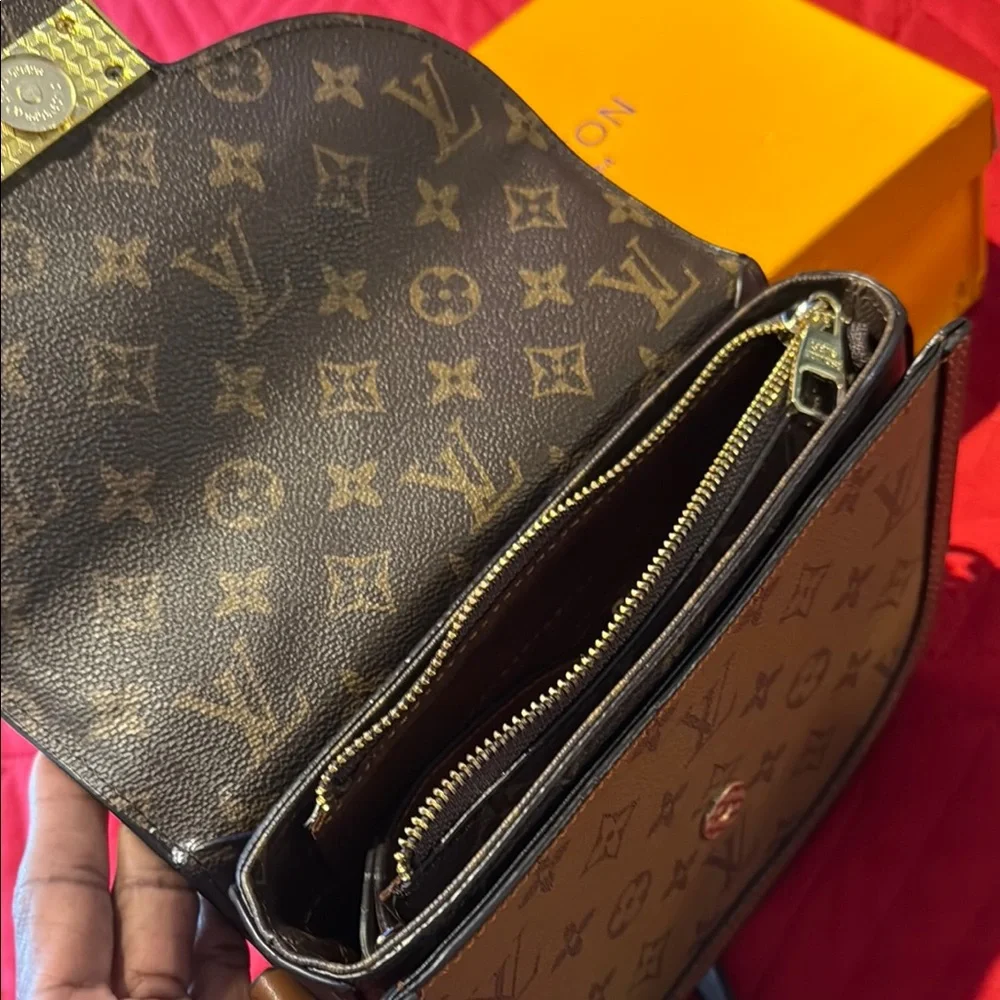 Monogram Brown Crossbody Bag - Picture 3 of 3